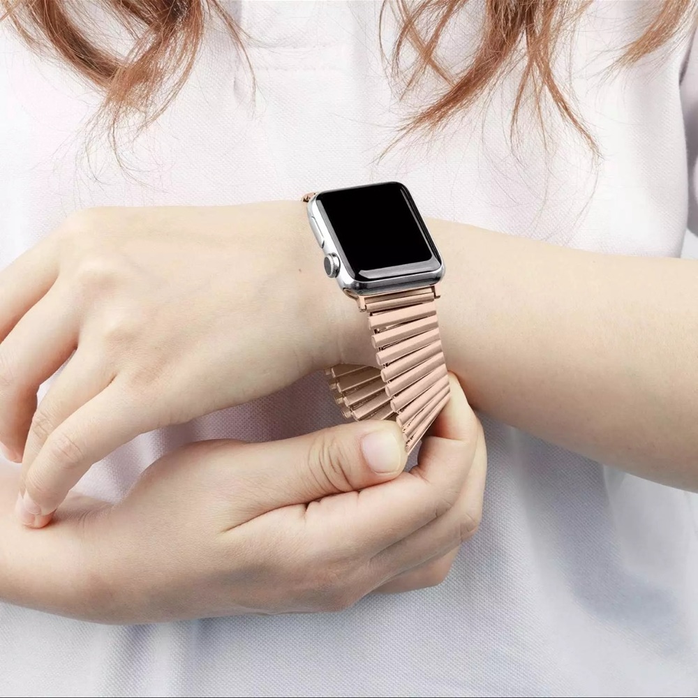 Elastic Apple watch band for Iwatch can fit 42mm, 44mm &45mm in Rosegold